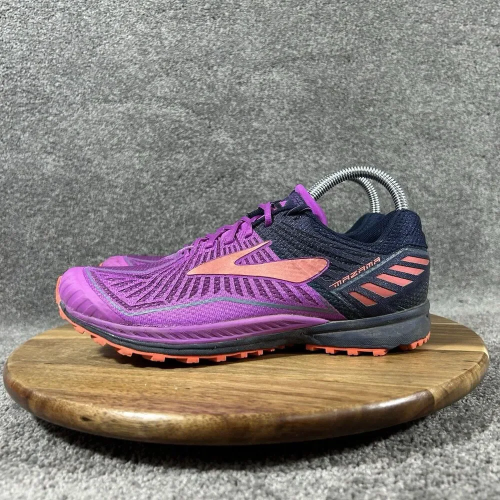 Brooks Mazama 1202271B596 Women's Size 7 Purple Black Trail Running Shoes Used